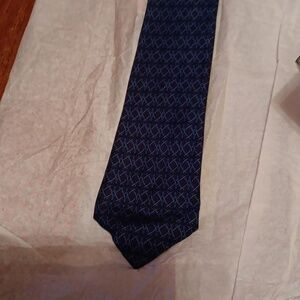 VINTAGE HERMES BLUE  SILK TIE